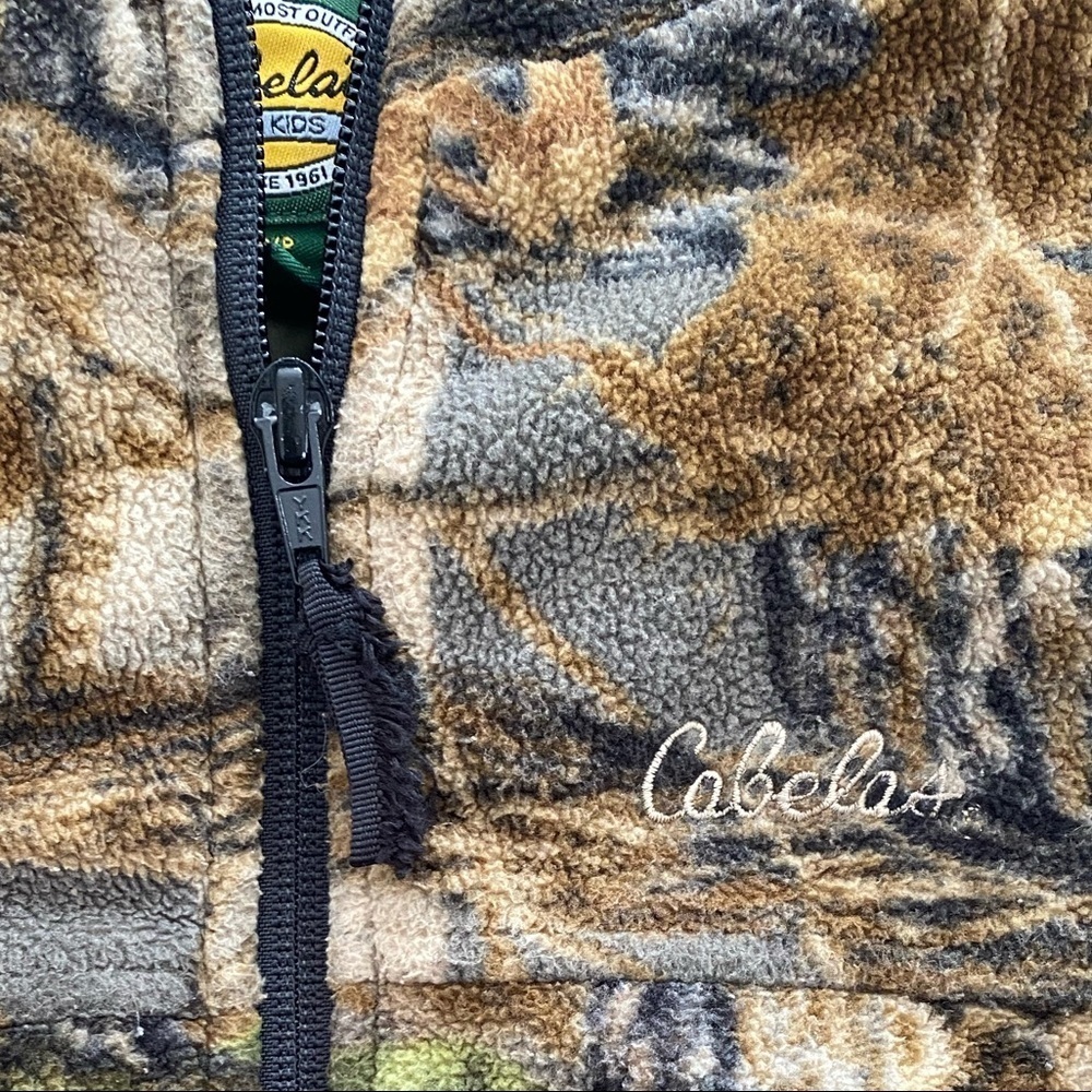 Cabela’s Kids fleece camo print zip up hoodie s - Picture 6 of 10